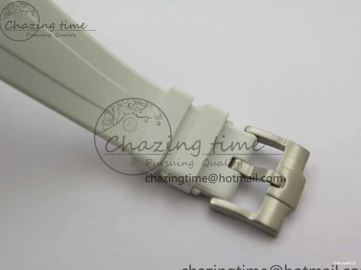 40mm 5GF Best Green Dial White Edition Submariner Strap White Ceramic Rubber SA3135 on 0209